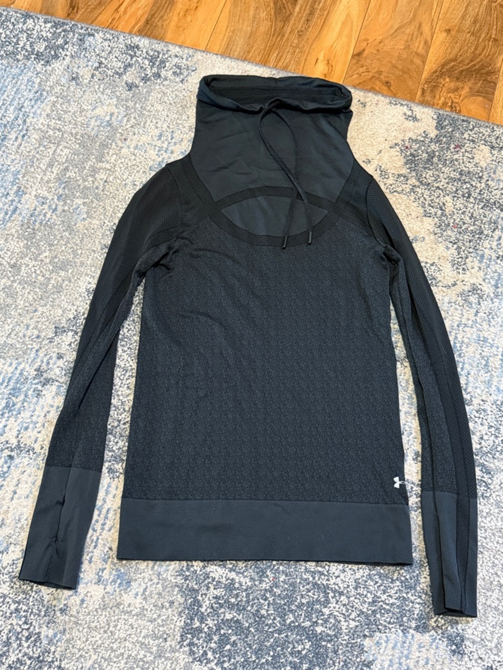 Under Armour Black Seamless Hooded Performance Top